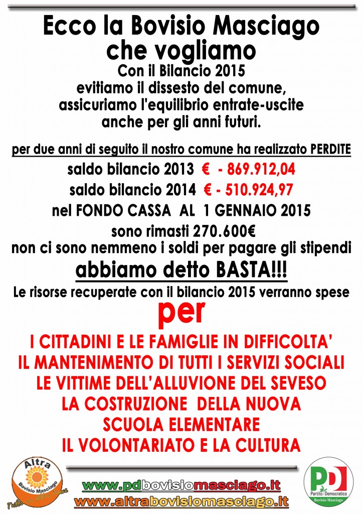 Bovisio Masciago Bilancio 2015